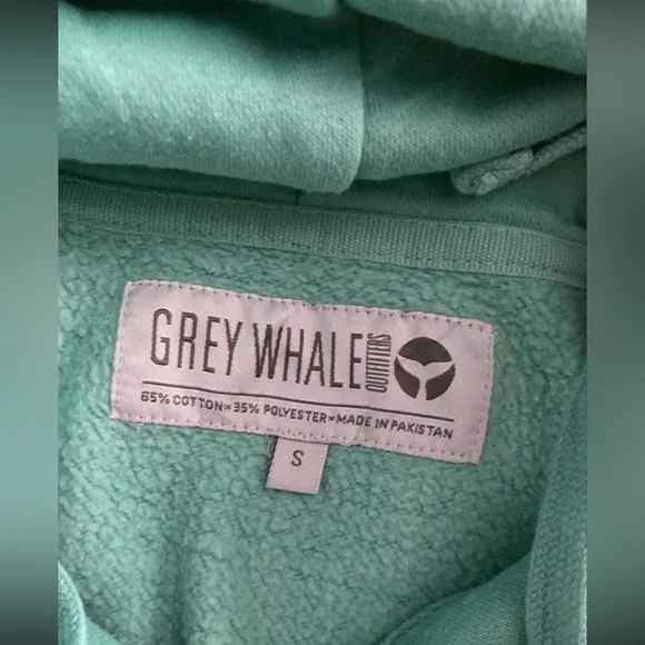 GREY WHALE NEW YORK light Green Embroidered Sweatshirt - - Picture 3 of 4